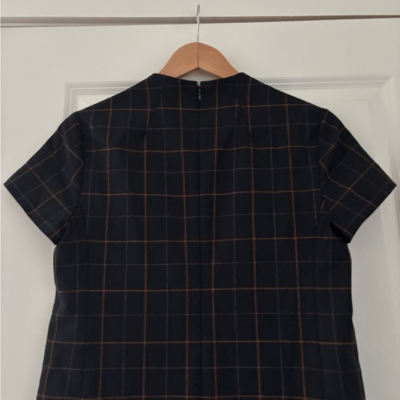 Theory Jasneah The Check Plaid Wool Mini Dress Academia - Picture 7 of 9